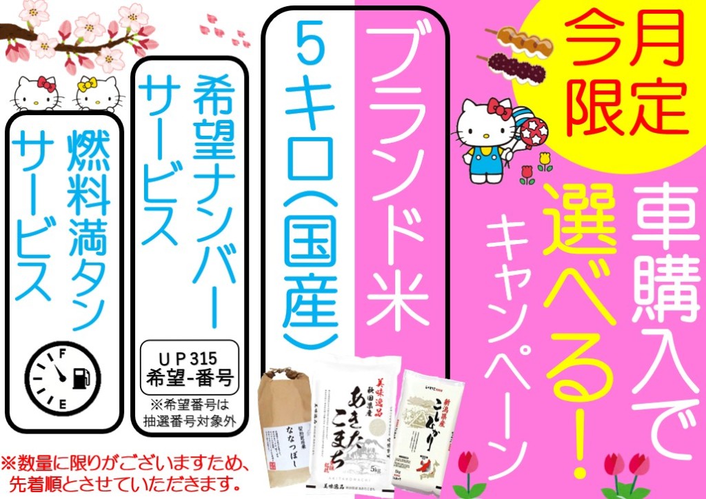 選べるキャンペーン(春)