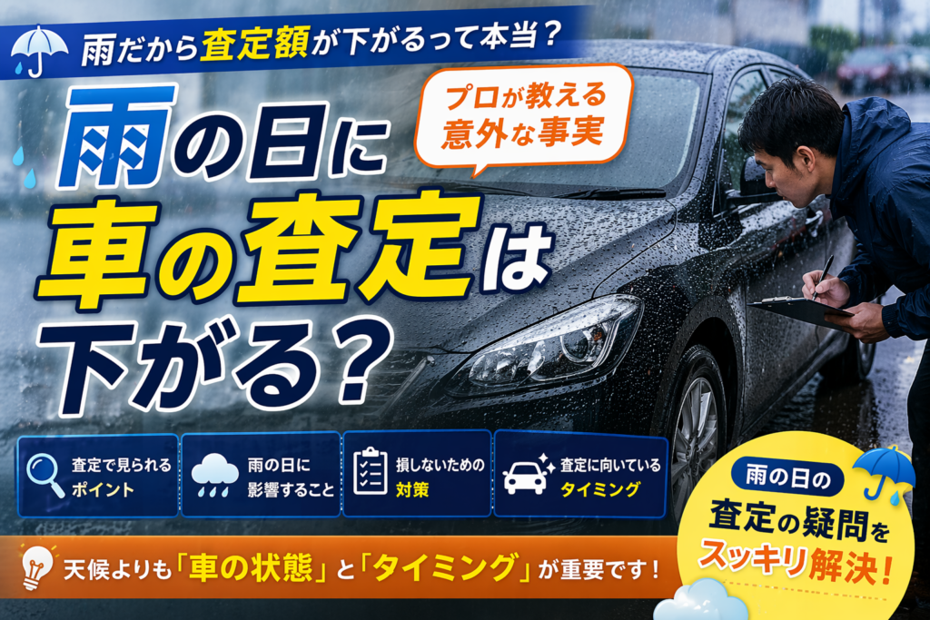 雨の日に車の査定は下がる？プロが教える意外な事実