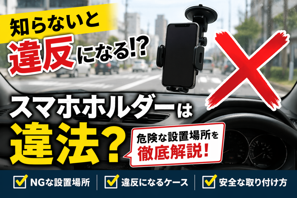 スマホホルダーは違法？知らないと違反になる設置場所とは