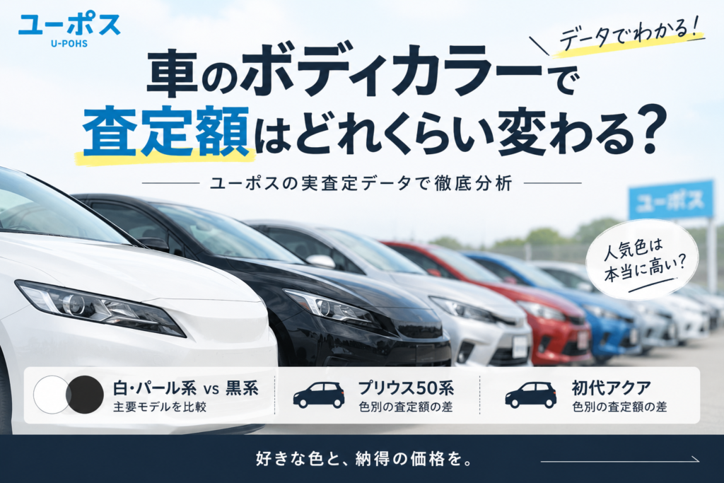 車の色で査定額はいくら変わる？実査定データで人気色・不人気色を検証